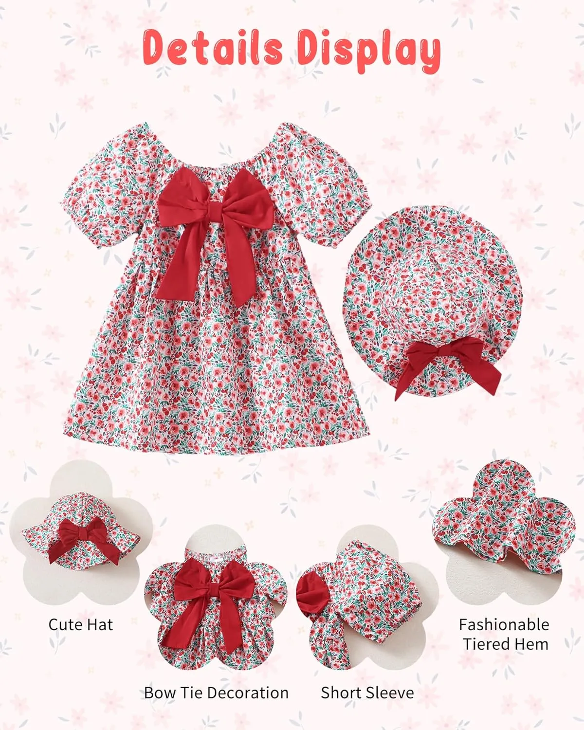 Toddler Baby Girls Summer Dresses 12 18 24 Girl Clothes Floral Casual Sundress 2t 3t Dresses for Toddler Girls