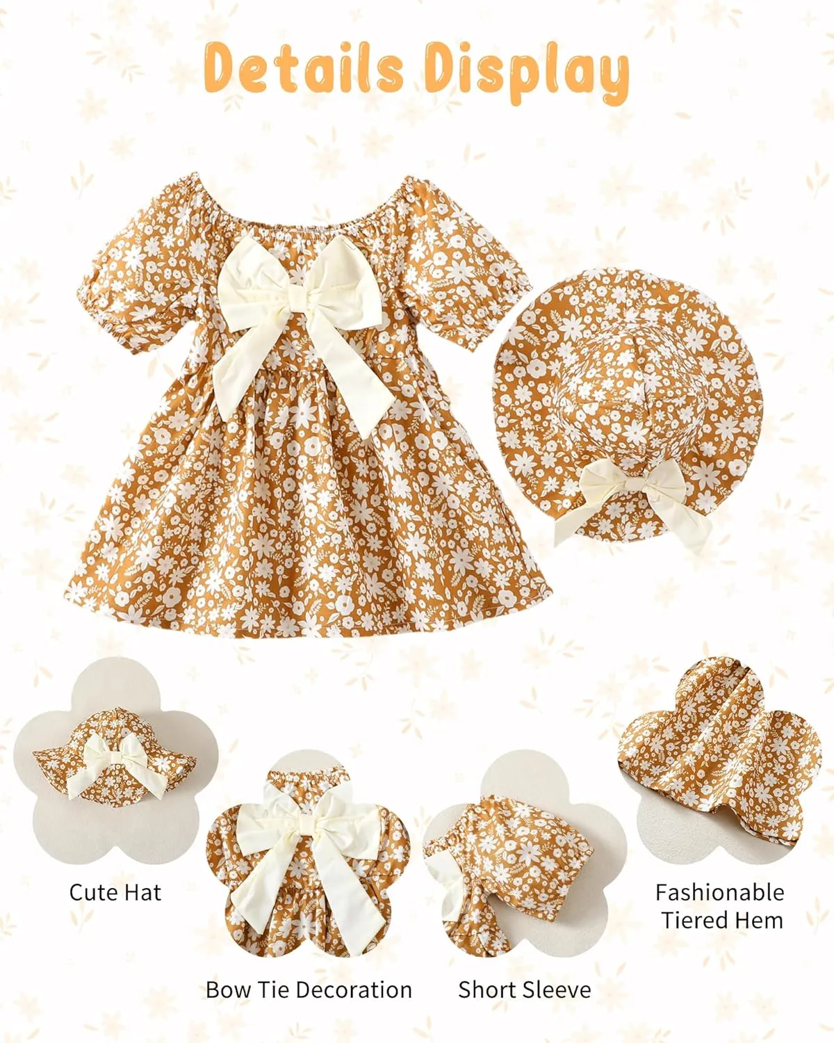 Toddler Baby Girls Summer Dresses 12 18 24 Girl Clothes Floral Casual Sundress 2t 3t Dresses for Toddler Girls