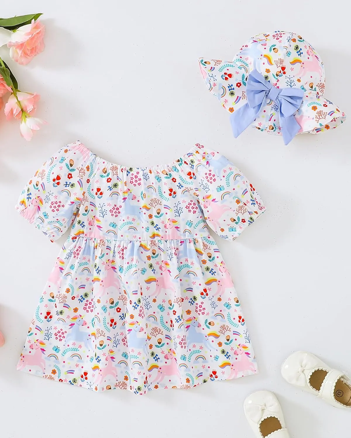 Toddler Baby Girls Summer Dresses 12 18 24 Girl Clothes Floral Casual Sundress 2t 3t Dresses for Toddler Girls