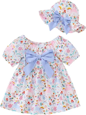Toddler Baby Girls Summer Dresses 12 18 24 Girl Clothes Floral Casual Sundress 2t 3t Dresses for Toddler Girls