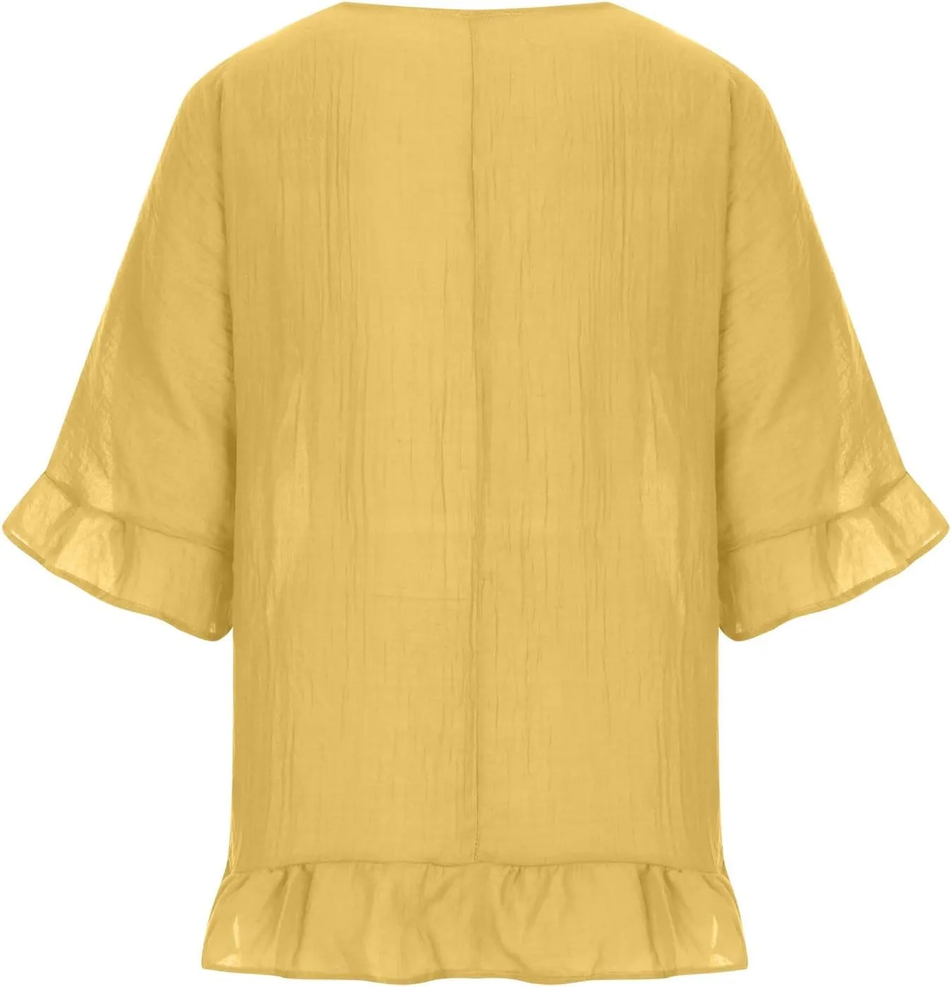 Tunic Dresses for Women 2024 Flowy Plus Size 3/4 Ruffle Sleeve Dress Oversized Lightweight Outdoor Bodycon Mini Dress