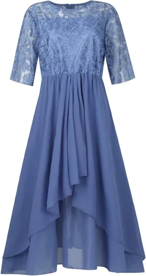 Wedding Guest Dresses for Women Long Elegant Lace Chiffon Maxi Dress 2025 Formal Cocktail Prom Party Bridesmaid