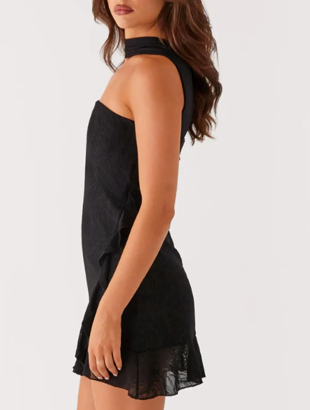 Women Halter Neck Mini Bodycon Dress with Scarf Sexy Backless Silk Satin Short Dress Club Party Dresses