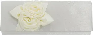 Women Simple Classic 3D Floral Handbag Fashion Evening Bag Party Prom Clutch Bag Bride Wedding Purse