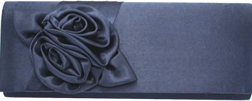 Women Simple Classic 3D Floral Handbag Fashion Evening Bag Party Prom Clutch Bag Bride Wedding Purse