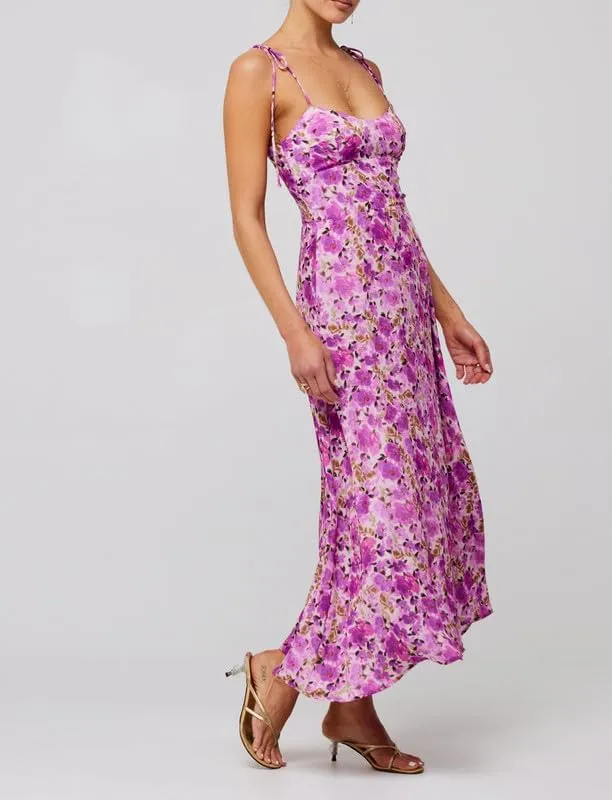 Women Y2k Floral Summer Casual Sleeveless Maxi Dresses Sexy Backless Bodycon Dresses Spaghetti Strap Long Dresses