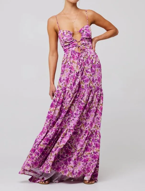 Women Y2k Floral Summer Casual Sleeveless Maxi Dresses Sexy Backless Bodycon Dresses Spaghetti Strap Long Dresses