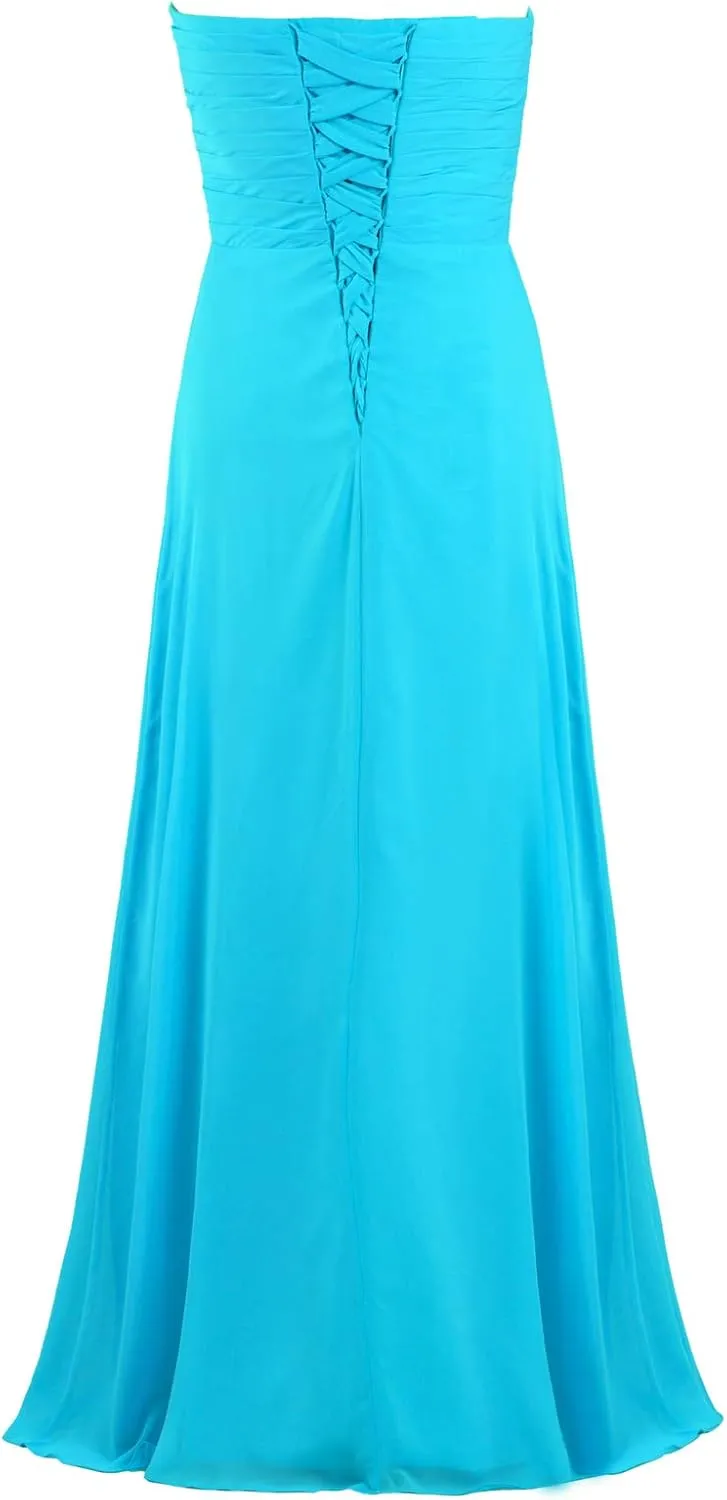 Women's Chiffon Bridesmaid Dresses Long Evening Gowns