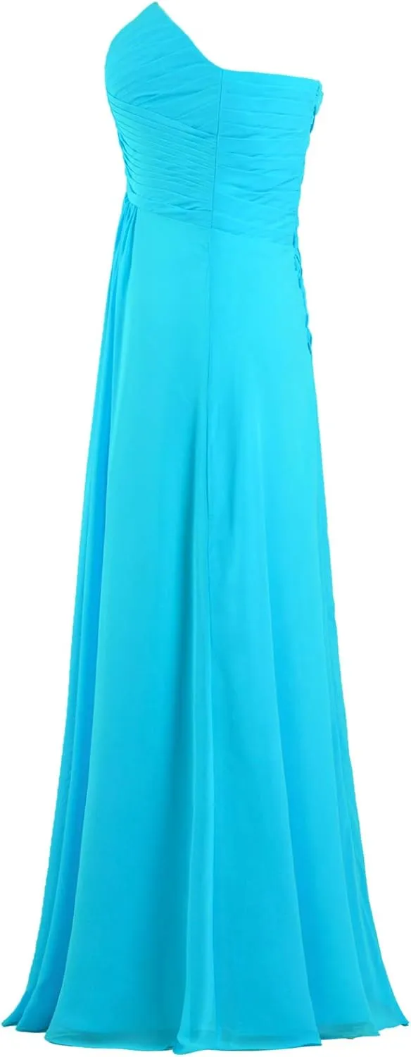 Women's Chiffon Bridesmaid Dresses Long Evening Gowns
