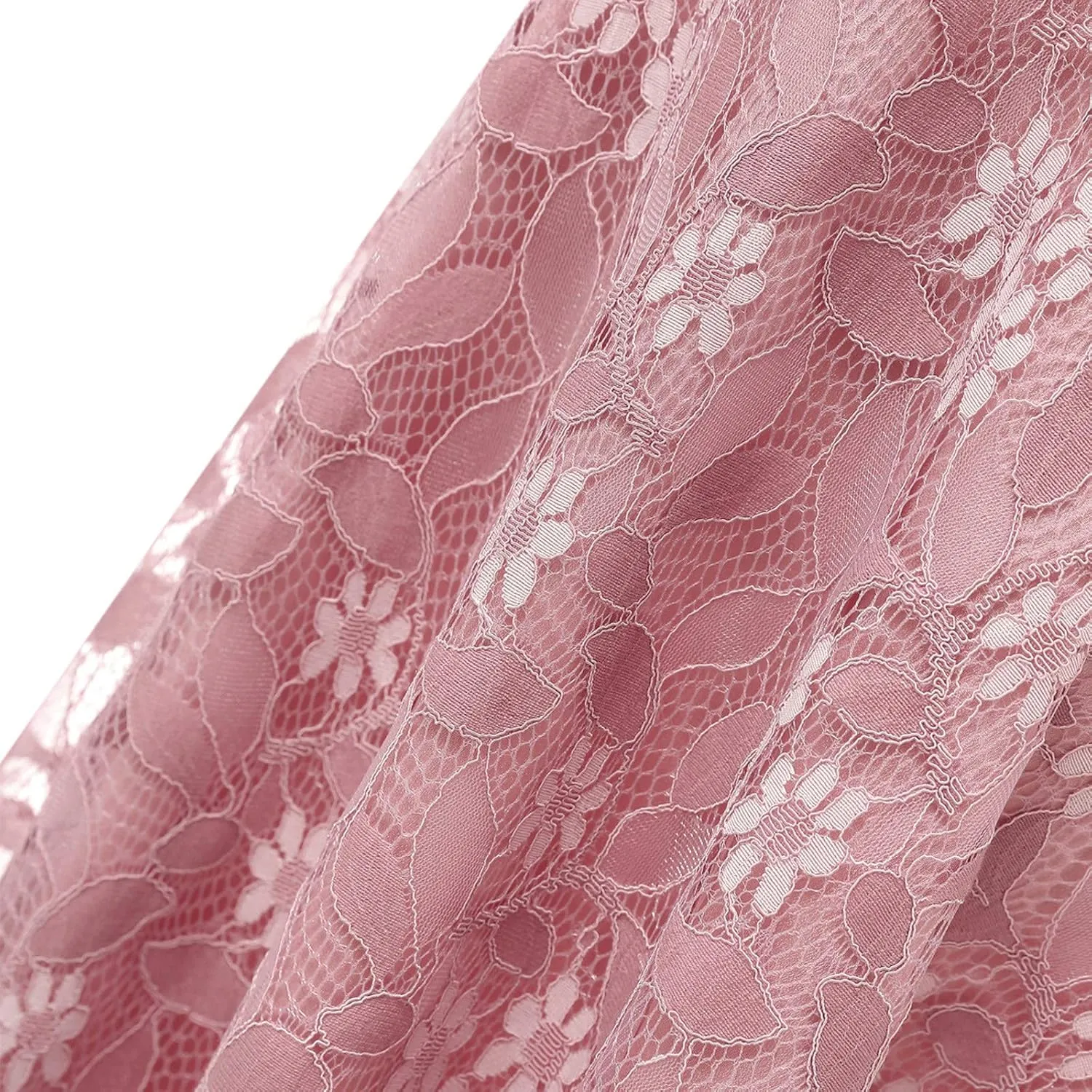 Women's Cold Shoulder Dresses Floral Lace Pleated Dress Ruffle Sleeve Knee Length Dresses Evening Party Cocktail Prom Gown