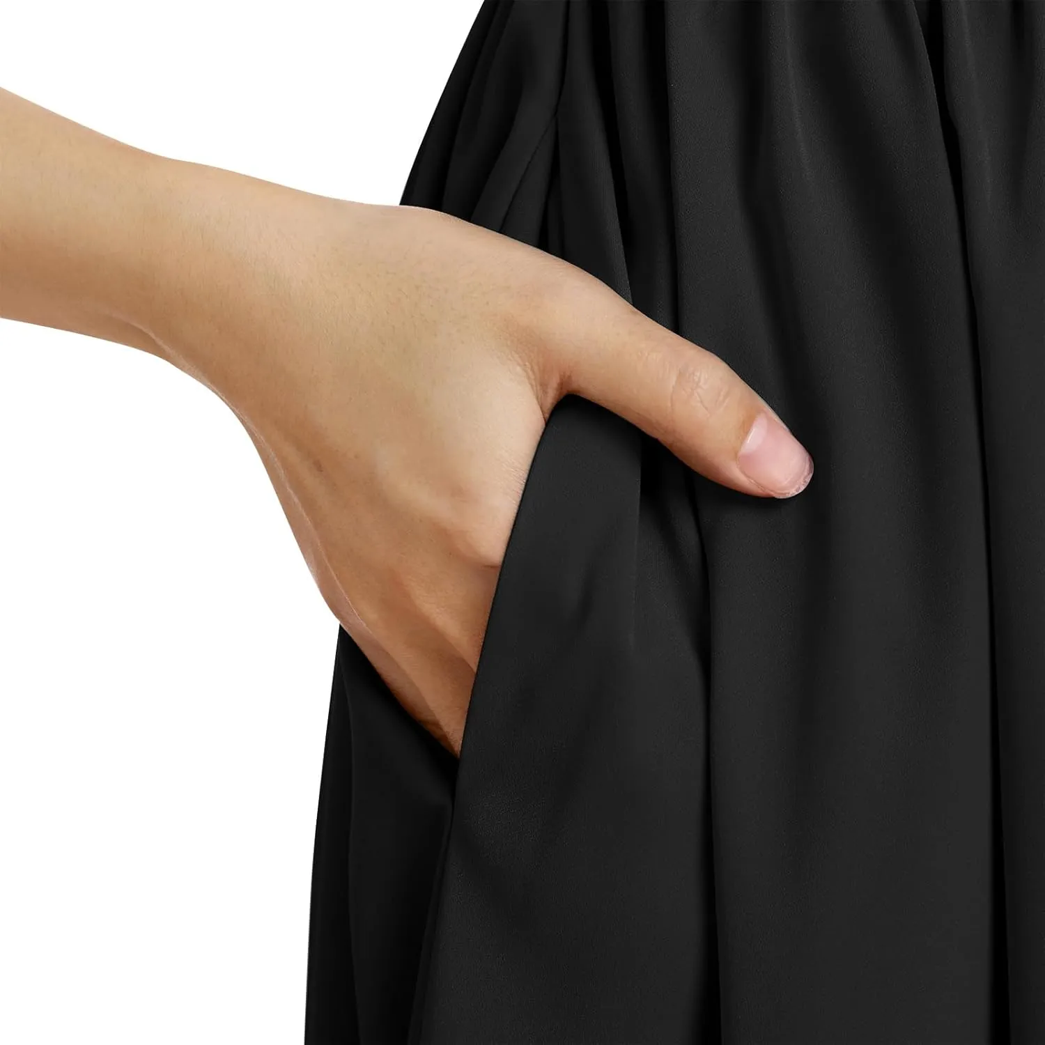 Womens Corset Dress Sexy Spaghetti Strap Bustier Midi Dress Low Cut Flowy Pleated Hem Formal Dresses with Pockets