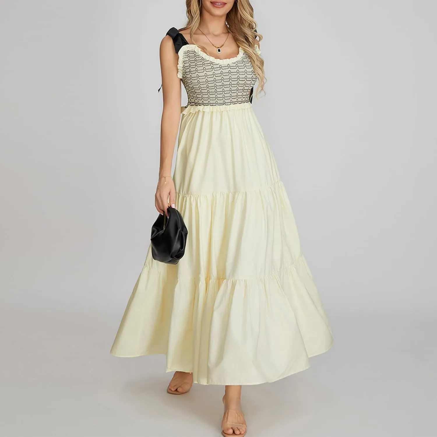 Womens Summer Spaghetti Strap Y2k Boho Maxi Dress Backless Floral Long Dress Casual Flowy Beach Sundress