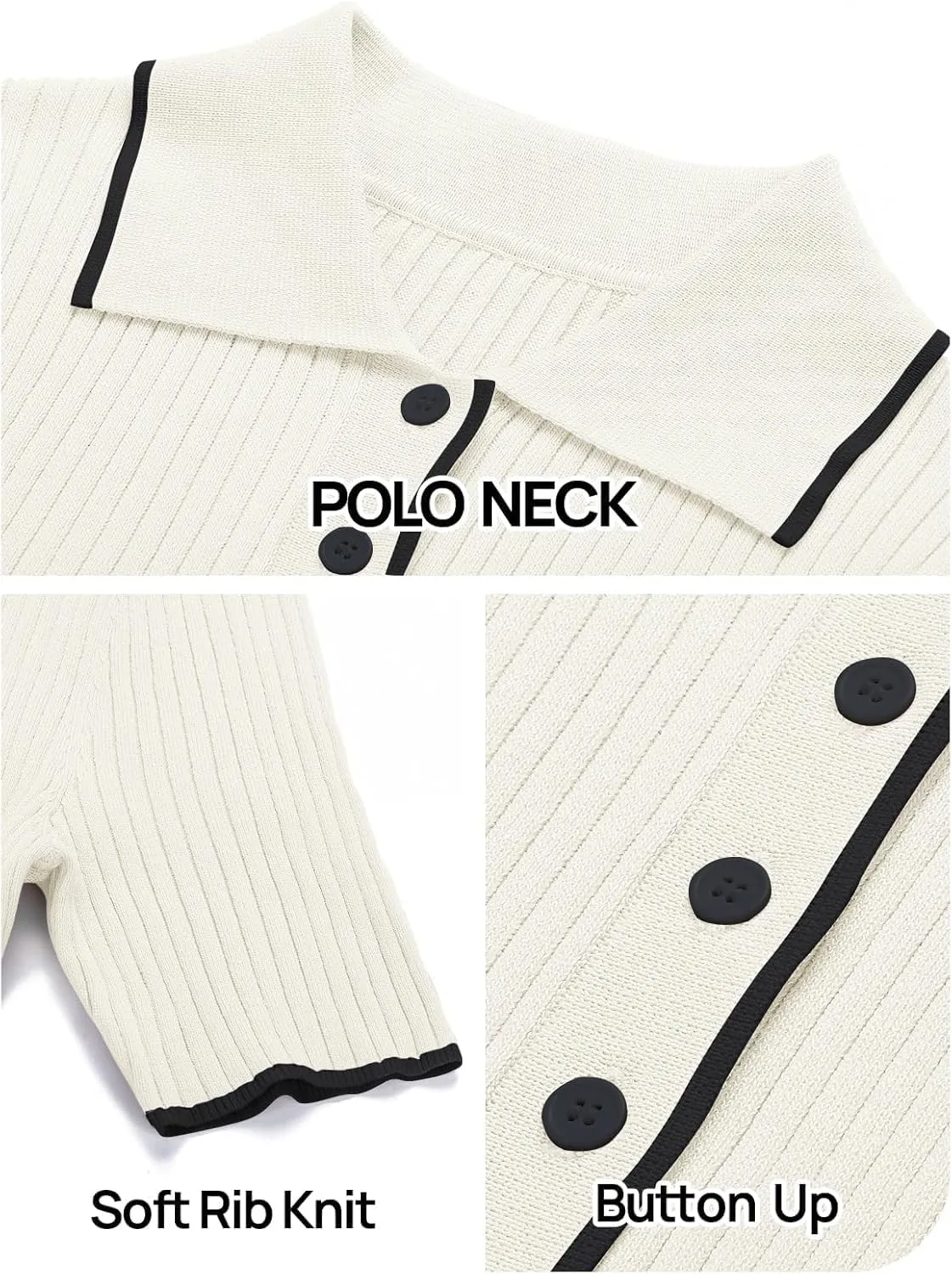 Women's V Neck Ribbed Knit Maxi Dress Button Short Sleeve Slim Fit Bodycon Sweater Dress