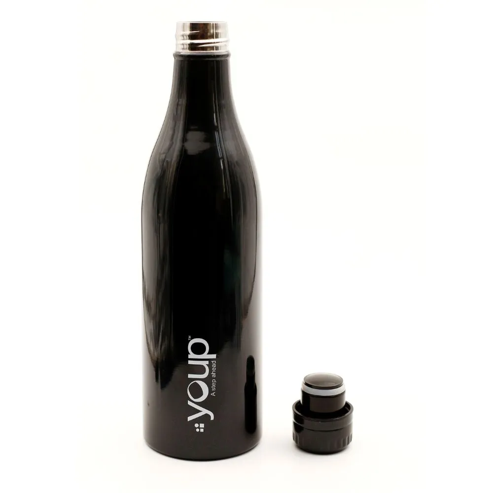 Youp Thermosteel Insulated Black Color Water Bottle Splash1001 - 1 L