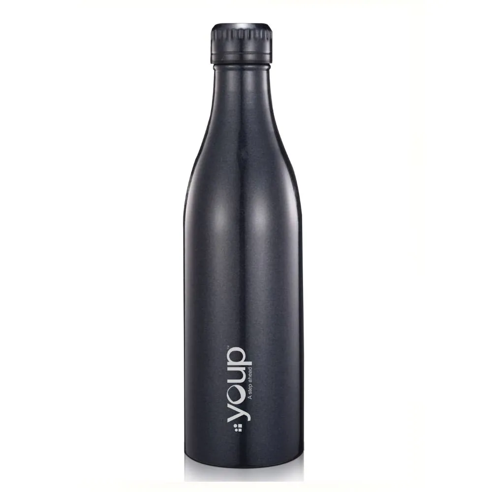 Youp Thermosteel Insulated Black Color Water Bottle Splash1001 - 1 L